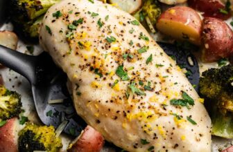 Sheet Pan Garlic Parmesan Chicken Broccoli and Potatoes