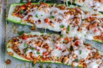 Cheesy Sausage Zucchini Boats – Barefeet In The Kitchen
