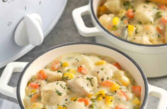 Crock Pot Chicken Pot Pie with Biscuits