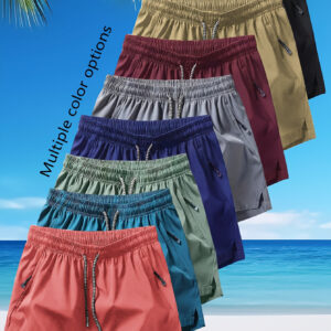 Shorts Casuais com Cordão para Corrida e Fitness Masculinos