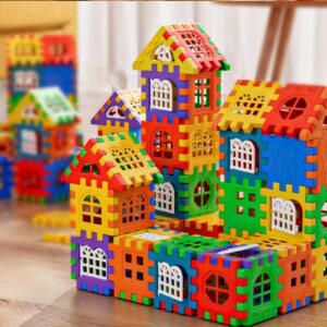 Blocos de Construção de Casa Grande Colorida, Brinquedos de Design de Janela, Brinquedos de Blocos de Construção de Casa Grande Criativos, Presentes de Halloween e Natal