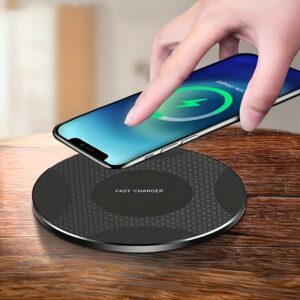 1pc Carregador Wireless 10W Y9 Rápido, Alimentado por USB com Indicador de Carregamento, Compatibilidade Universal para Telefone 15/14/13/12/11 Pro Max/XR/XSMAX/X/8Plus, Plástico ABS, Portátil e Amigável para Escritório