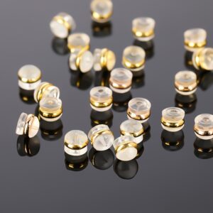 10/20/50pcs Fecho de Brinco, Fecho de Brinco de Silicone para Brincos de Tacha/Orelhas Caídas, Fecho de Brinco Seguro para Brincos Pesados, Fecho de Brinco Hipoalergênico Macio e Transparente que Não Irrita