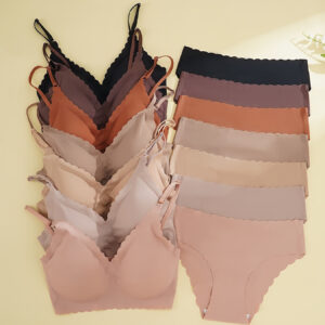 Conjunto de 7 peças de Roupa Íntima Feminina Sem Costura e Confortável