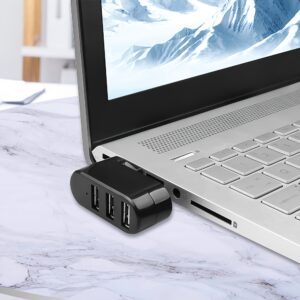 Adaptador Mini USB Giratório de Alta Qualidade para Laptop e PC com 3 Portas