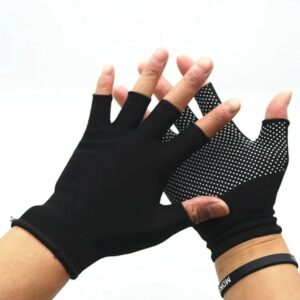 Luvas sem dedos respiráveis e antiderrapantes, para ciclismo, caminhada e fitness
