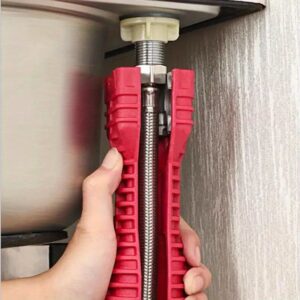 1pc Chave de Flume Multifuncional – Plástico/Aço Durável, Chave Ajustável para Reparo de Pia & Encanamento de Torneira, Ideal para Instalações de Banheiro & Cozinha, Ferramenta de Manutenção Doméstica, Grau Industrial