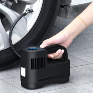 1pc Rapidflow Compressor de Ar Portátil – Inflador de Pneu Digital com Luz LED e Corda de Transporte – Alta Precisão, Durável, Ideal para Carros e Motocicletas, Sem Bateria
