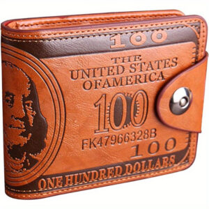 Carteira Masculina para Notas de Dólar, Porta-Cartões de Crédito com Suporte para Fotos
