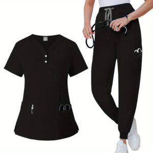 Roupa de Escovação Manual do Médico, Roupa de Enfermeira, Roupas de Trabalho, Ternos Masculinos e Femininos, Uniforme de Lavagem à Mão com Gola em V e Secagem Rápida