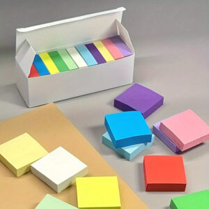 StickyNotesPro Pacote com 500 Blocos de Notas Quadrados em Cores Sortidas, Autoadesivos, Notas de Postagem Fácil para Mensagens Rápidas e Lembretes, 11 Cores, Vários Tamanhos para Escritório, Escola, Casa