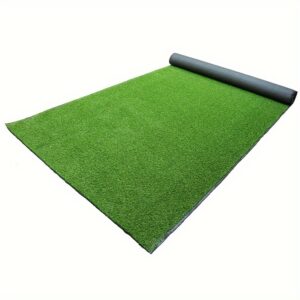 1 unidade de Grama Artificial Premium, Gramado Sintético Pet-Friendly, Fibra Plástica de Alta Densidade 10mm, Base de Poliuretano Durável, Tapete Verde para Interior/Exterior para Jardim, Playground e Decoração