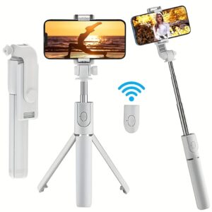 1pc Universal Smartphone Selfie Stick com conectividade sem fio, antiderrapante e anti-trem, tripé e monopode portáteis para todos os modelos de smartphone, fácil de usar para fotografia ao ar livre e gravação de vídeo