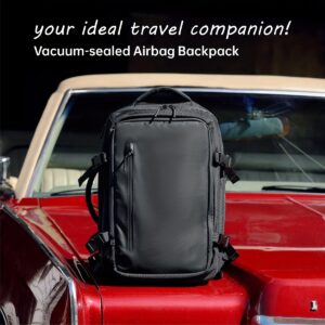 Bolsa de Armazenamento de Viagem com Capacidade Grande de 18 Polegadas com Almofada de Ar, uma Mochila que Pode Acomodar um Laptop de 16 Polegadas, Bolsa de Negócios Multifuncional TPU para Homens, Estilo Tendência Europeu e Americano Tote.