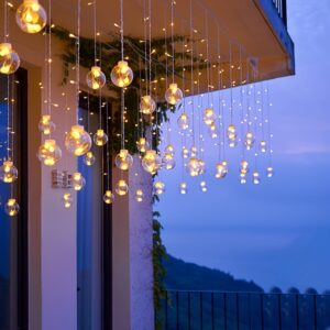 3,0 metros de Luzes de Bola de Desejo, Novo Modelo 2024, 8 Modos de Iluminação, 108 LEDs, 12 Bolas de Desejo, Bateria (Sem Tomada), Montado na Parede, Plástico, para Natal, Dia dos Namorados, Reuniões em Casa, Quarto, Festa, Decorações Internas de Festas