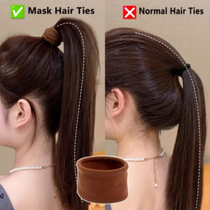 5pcs/Conjunto de Elásticos de Nylon para Cabelo para Mulheres, Meninas, Suporte de Rabo de Cavalo, Pequenas Bandas de Borracha, Acessórios de Cabelo Scrunchie, Estilo Casual, Sem Efeito – Colorido