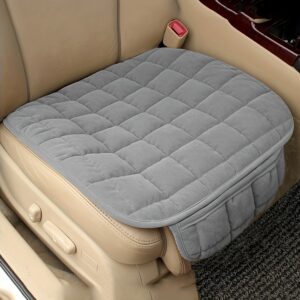 Almofada de Assento para Carro em Espuma com Memória Acolchoada Cinza – Capa Macia para Todas as Estações, Antiderrapante, Fácil de Limpar, Leve com Design de Fivela de Pressão – Adequado para Bancos de Carro, Confortável e Portátil