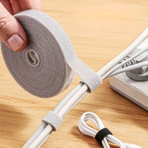 1 Rolo de Acessórios de Cabo Reutilizáveis – Fita de Fixação Multi-Propósito para Organização de Cabos, Gerenciamento de Fios e Armazenamento – Sem Necessidade de Bateria
