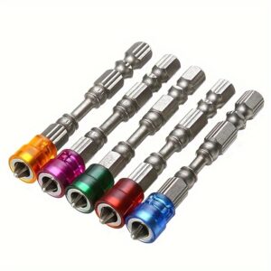 Conjunto de 1 Broca Magnética – Aço S2 Durável com Cabeça Phillips, Tamanho 65mm, Haste Hexagonal de 1/4 Polegada, Ferramenta Industrial para Chave de Fenda Elétrica, Estilo Hexágono, para Projetos DIY / Uso Profissional, Mecânicos e Artesãos