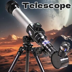 Kit de telescópio portátil monocular de alta definição e ampliação para visão noturna em baixa luminosidade e observação astronômica com lente astronômica. Ideal para adultos, adolescentes e iniciantes como presente de ciência ou aniversário.