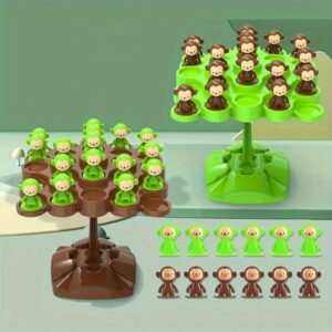 Jogo de Equilíbrio de Macaco e Árvore de Foco para Treinamento de Quebra-Cabeça, Brinquedo Interativo de Equilíbrio para Crianças, Conjunto Selecionado Aleatoriamente.