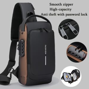 Mochila ajustável com vários compartimentos e senha para o dia a dia.