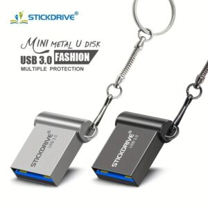 Pen drive mini USB 3.0 de 16GB, 32GB, 64GB e 128GB para chaveiro