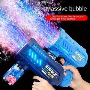 Pistola de Bolhas LED – Perfeita para Festas ao Ar Livre, Casamentos, Praia & Diversão na Piscina – Máquina de Bolhas de Água Elétrica, Presente Ideal para Halloween, Natal, Aniversários – Líquido & Bateria Não Incluídas