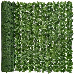 1 Rolo de Tela de Privacidade de Hera Artificial – Painel de Parede de Vegetação Falsa para Jardim Externo, Decoração de Casa & Quarto | Perfeito para o Natal & Espaços Estéticos