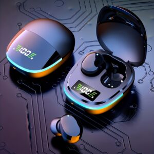 Novos Fones de Ouvido Sem Fio Ano 2024 com Visor LED e Toque, In-Ear TWS para Esportes, Música e Jogos, Headset para IOS/Android