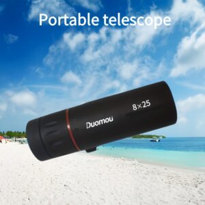 Monóculos 8×25 1 un., Telescópio Portátil 8x HD, Telescópio de Alta Resolução de 3.6 polegadas – O Presente Perfeito para Fotografia! Lente Óptica para Melhor Visualização do Cenário, Presente Essencial para Casa e Viagem
