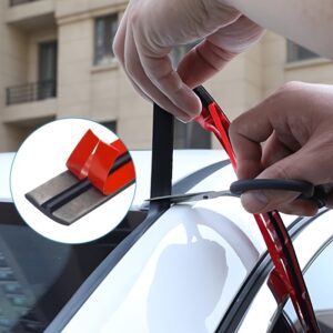 200cm Tênis de Borracha em Forma de T para Vedação de Parabrisa – Impermeável, à Prova de Som e à Prova de Poeira para Janelas de Carro, Ideal para Portas Dianteiras e Traseiras, Decoração Interior de Carro, Selagem à Prova de Tempo|Design em Forma de T|Tênis de Borracha para Vedação de Parabrisa, Vedação de Parabrisa para Carro