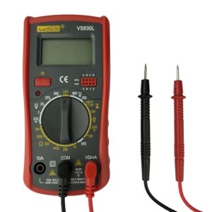 Multímetro Testador Conta Multímetro Digital com Voltímetro DC AC e Medidor de Ohm Volt Amp; Mede Tensão, Corrente, Resistência; Testa Fio Sob Tensão, Continuidade