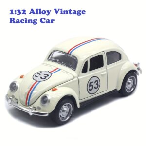 Brinquedo de carro de corrida vintage em metal de alta qualidade, com retrocesso manual, adequado para crianças a partir dos 3 anos – Modelo clássico de carro coletável para o inverno