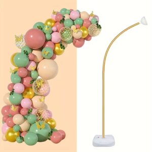 Kit de Suporte para Arco de Balões Flexível, 1 peça, 249.94cm Fundo de Flores de Balões de Plástico Reutilizável com Base de Água para Casamento, Chá de Noiva, Noivado, Natal, Decorações de Festa de Aniversário – Não Necessita de Eletricidade, Kit de Suporte para Balões