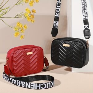 Bolsa de telefone cruzada elegante para mulheres, mini bolsa de ombro de moda, com fecho de correr, forro de nylon e acessório de cordão, com bolso de correr para uso diário