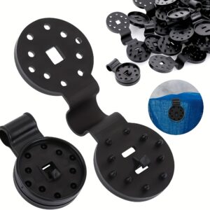 50-Pack PP Shade Cloth Gripper Clips – Multiuso Preto Grampos de Fixação de Rede para Estufa para Fixação Segura de Lona e Equipamento de Acampamento ao Ar Livre