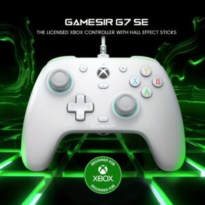 Controle com fio avançado GameSir para Xbox Series X|S, Controle para Xbox com Joystick de Sensor de Efeito Hall, Funciona com Xbox One e Windows 10/11, Licenciado oficialmente para Xbox