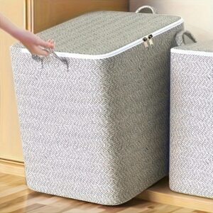 1 Saco de Armazenamento Dobrável e com Zíper de Tamanho Grande – Saco de armazenamento durável e lavável para roupas de RV, edredons, brinquedos e mais