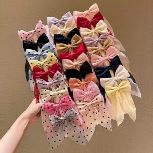 Fivelas de cabelo coloridas para meninas, adequadas para a parte de trás da cabeça.