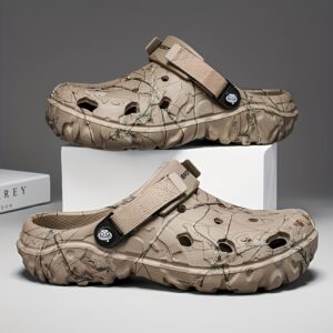 Tamancos EVA de Cor Sólida e Estilosos para Homens – Confortáveis, Antiderrapantes e Duráveis para Atividades ao Ar Livre, Praia e Camping