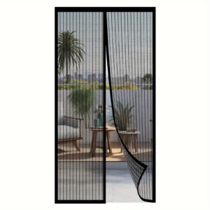 Porta de Tela Magnética de Fácil Instalação – Mantém Insetos Fora, Deixa Ar Fresco Entrar | Cortina de Malha Auto-Selante e Resistente para Todas as Estações | Perfeita para Quartos & Decoração de Casa, Mãos Livres, Divisória
