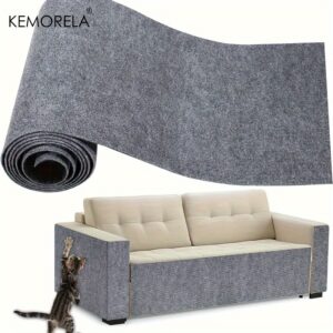 Tapete de arranhões para gatos KEMORELA autoadesivo DIY: 299,72 cm x 40,13 cm / 299,72 cm x 30,0 cm ajustável, grande e durável para árvores de gatos, sofás e móveis – Adequado para gatos, protetor de móveis ao ar livre | Cobertura de superfície elegante | Tecido durável