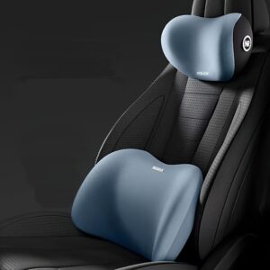 Almofada de Espuma Viscoelástica para Carro com Suporte Lombar Opcional ou Encosto de Cabeça – Acessórios de Conforto para o Motorista