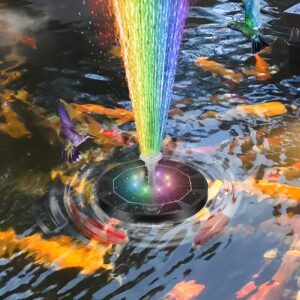 Kit de Bomba de Fonte para Banho de Pássaros com Energia Solar – Circulador de Água Submersível para Jardim, Lago, Piscina & Uso Externo