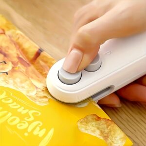 Seladora Nova Pequena Portátil Mágica para Lanches, Máquina de Selar Sacos Plásticos Manual Doméstica