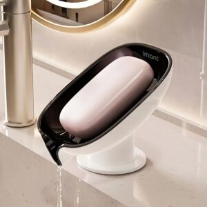 Saboneteira Oval Elegante – Plástico Durável, Design Auto-Drenante para Uso no Banheiro