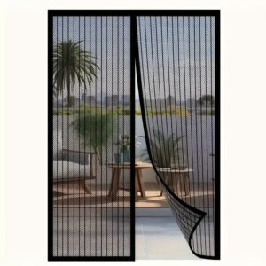 Porta de Tela Magnética de Fácil Limpeza, 91.44×208.28 cm – À Prova de Mosquitos, Pet-Friendly, Não Precisa de Mãos para Fechar