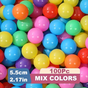 100 unidades de Bolas de Oceano Coloridas de Açúcar Apropriadas para Piscinas de Bolas, Feitas de Materiais Não Tóxicos.
