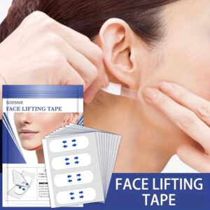 Fitinha de Levantamento Facial, para Olhos, Papada Dupla & Pescoço, Tensão Instantânea da Pele, À Prova d’Água, Adesivos Transparentes para Modelar o Rosto, Ferramenta de Levantamento Facial e Cuidados com a Pele